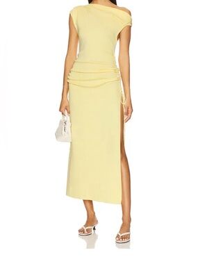 open lace back dress Joseph Plumet Habotai Silk Dress - Size 40 - Orange